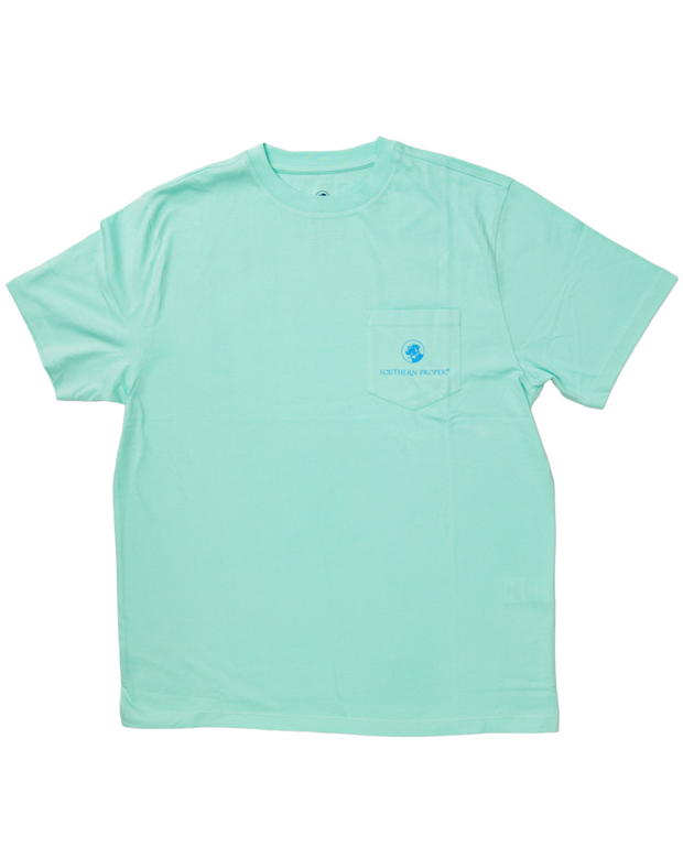 The popular men's pocket tee in mint green is the perfect Find Your Fairway SS Tee for your fairway style.
