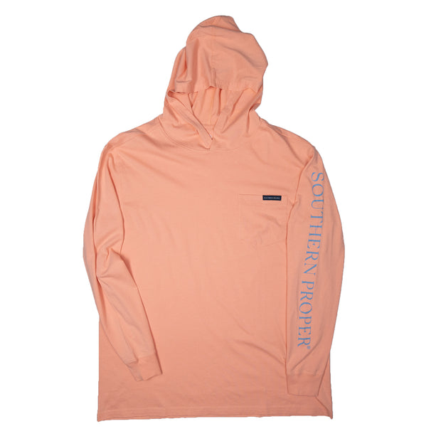 A Southern Hoodie Tee with a Coral Almond logo on it.