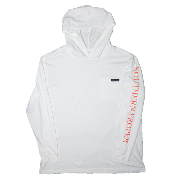 A Hoodie Tee: White with the words Southern Pride on it.
