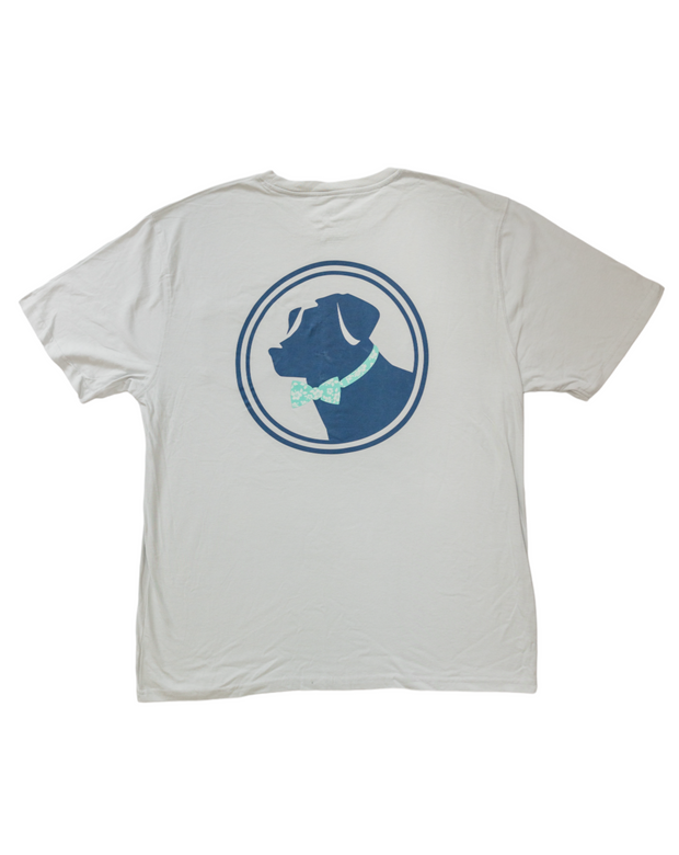 A Tropical Lab SS Tee made from a Peruvian cotton blend, featuring a dog design.