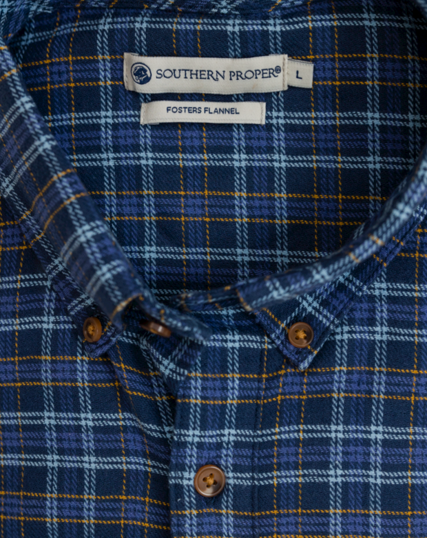 Southern Flannel Fosters Navy Close Up