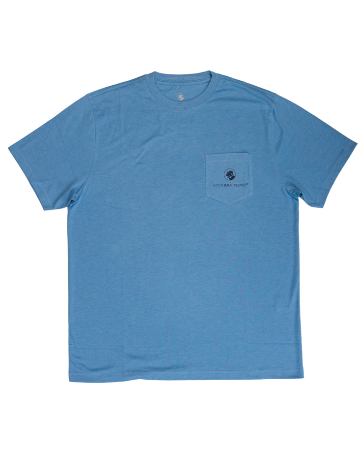 A Darty Time SS Tee with a pocket on the front for a spring day party.