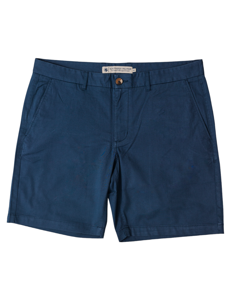 The men's Bluff Short: Proper Navy made from cotton.