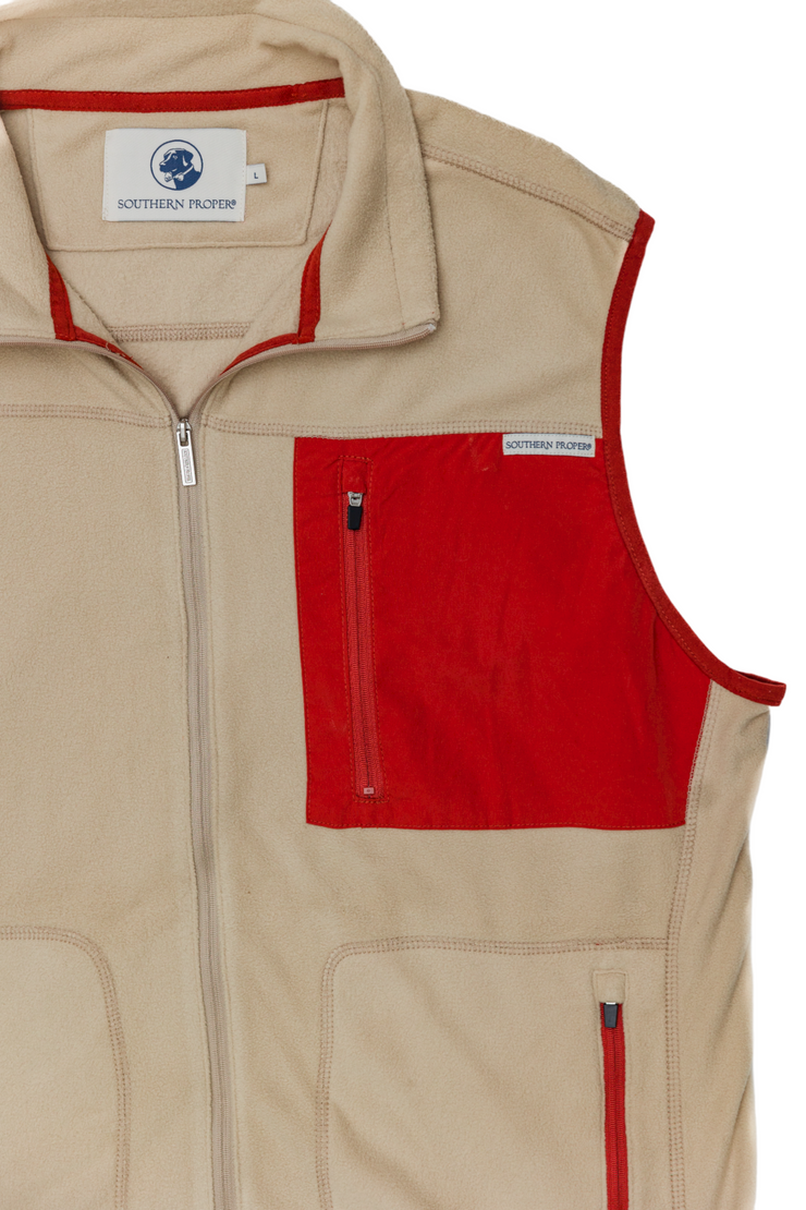 A lightweight men's beige All Prep Vest perfect for a round of golf or a casual day out, the All Prep Vest,