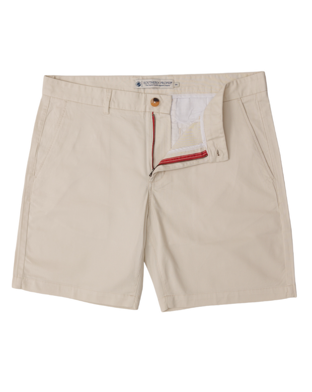 The Bluff Short: Stone made of the softest cotton.