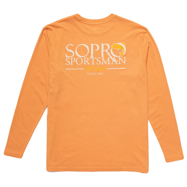 A SoPro Sportsman LS Tee with a printed logo.