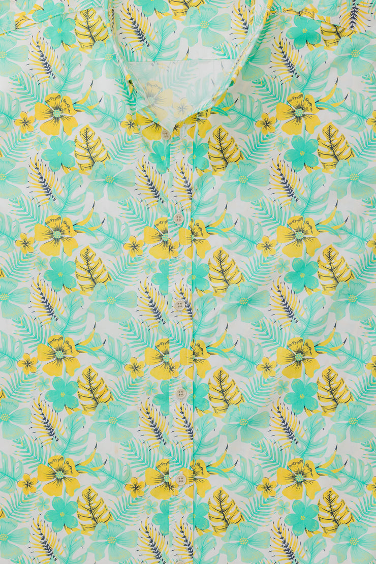 A Cocktail Shirt: Key West with a tropical print on short sleeves.
