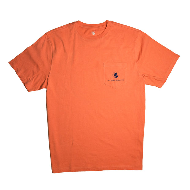 A SoPro Crab SS Tee, made with a Peruvian cotton blend fabric and featuring a logo on it.