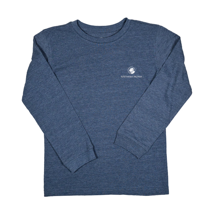 A Boys - Retro Dog LS Tee's made of Peruvian Cotton with a white logo.