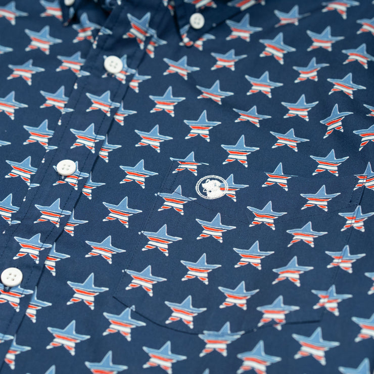 A cocktail shirt: Horizon Star with embroidered stars on it.
