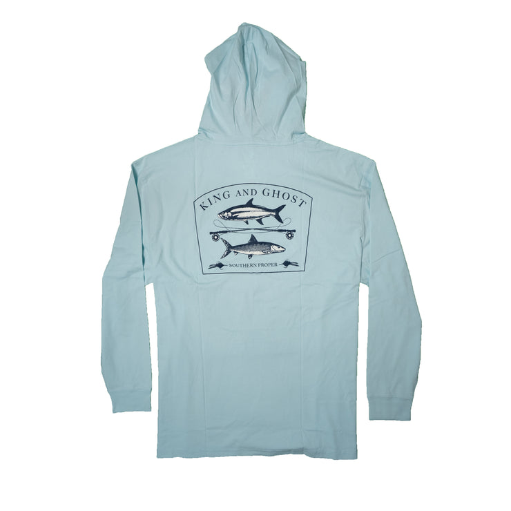 A Hoodie Tee: King & Ghost with a softness and print of a shark on it.