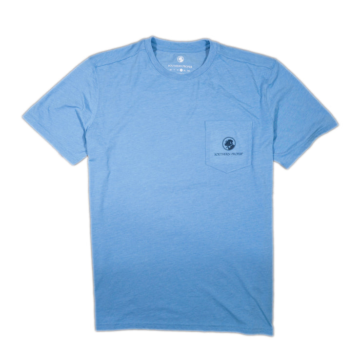 A light blue Sketch Lab SS Tee with a printed logo on the front.