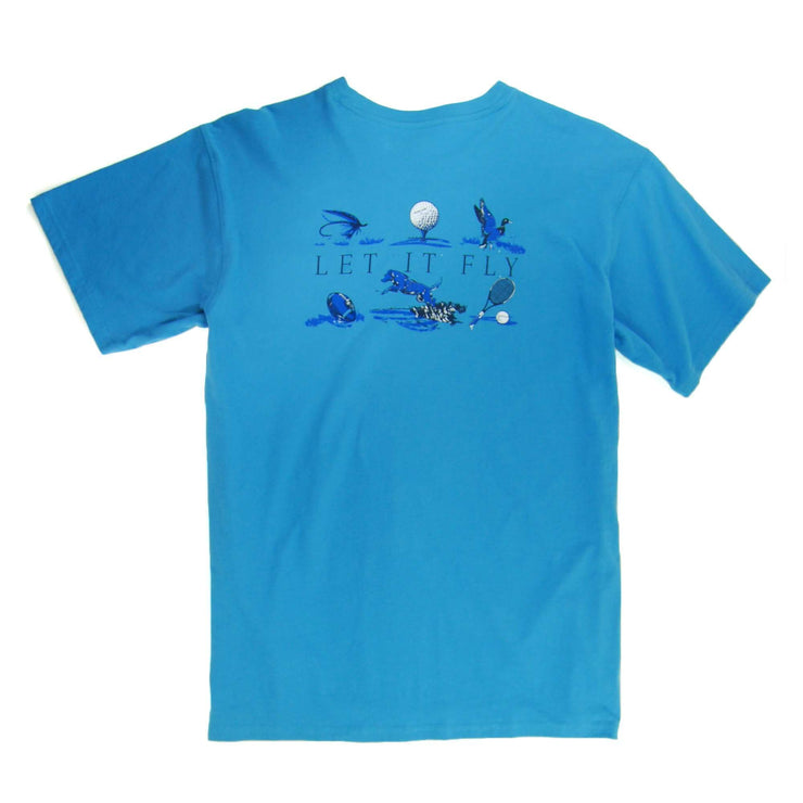 Southern Proper - Let It Fly Tee: May River Blue