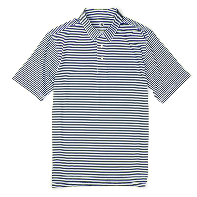 Classic Performance Polo: Navy and White Stripe – Southern Proper