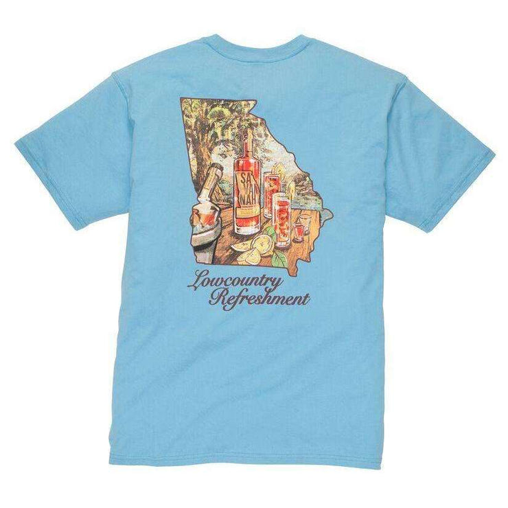 Southern Proper - Lowcountry Refreshment Tee: Retro Blue