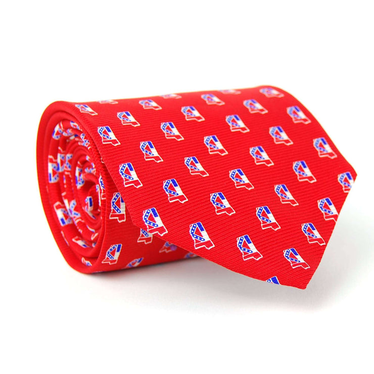 Southern Proper - Mississippi Traditional Tie: Red