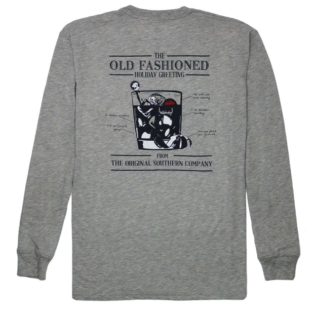 Southern Proper - Old Fashioned Greeting Long Sleeve Tee: Heather Grey