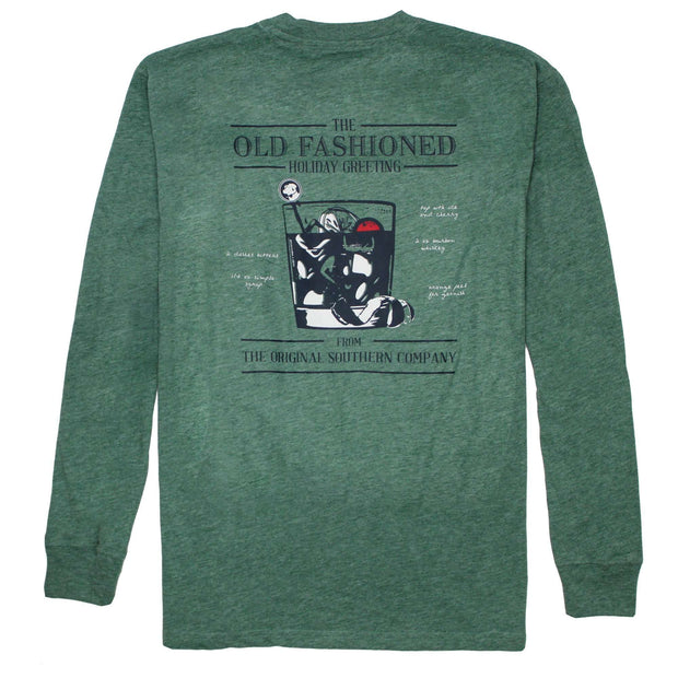 Southern Proper - Old Fashioned Greeting Long Sleeve Tee: Heather Moss