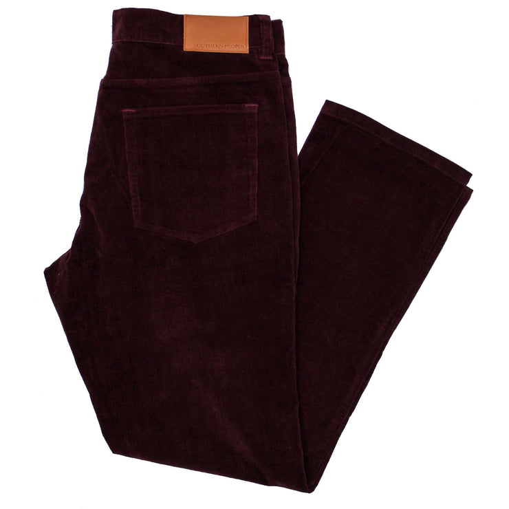 Southern Proper - Perry Five Pocket Cord: Wine