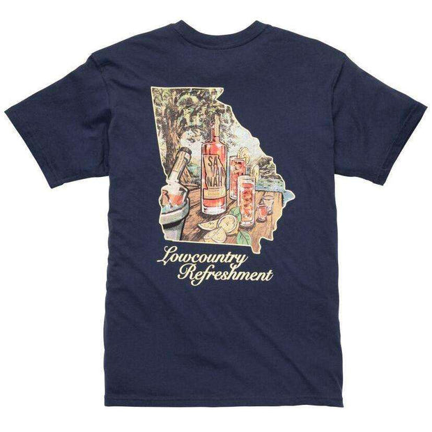 Southern Proper - Lowcountry Refreshment Tee: Navy