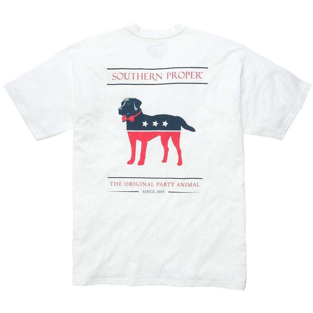 Southern Proper - Party Animal Tee: White