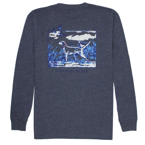 Southern Proper - Sporting Life Tee: Heather Proper Navy